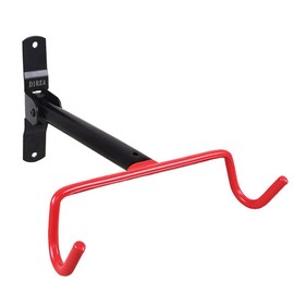 Dirza Bike Wall Mount Bike Hanger Foldable Bicycle Storage Horizontal Bike Rack Bike Hook for Garage Indoor Shed with Screws Red