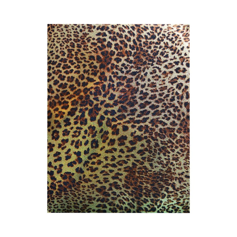 Barrilito Foamy carta metalizado color animal print leopardo, 1 paquete