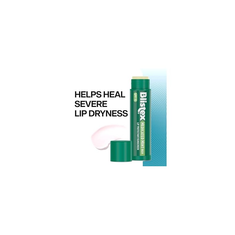 Blistex Bálsamo de menta medicada SPF 15 0.15 oz (paquete