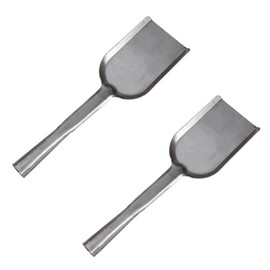 Cabilock 2Pcs Long Ash Handheld BBQ Charcoal Ash Poker Scoop Oven Ash Mini Dust Pan for Wood Stoves Campire Fireplace