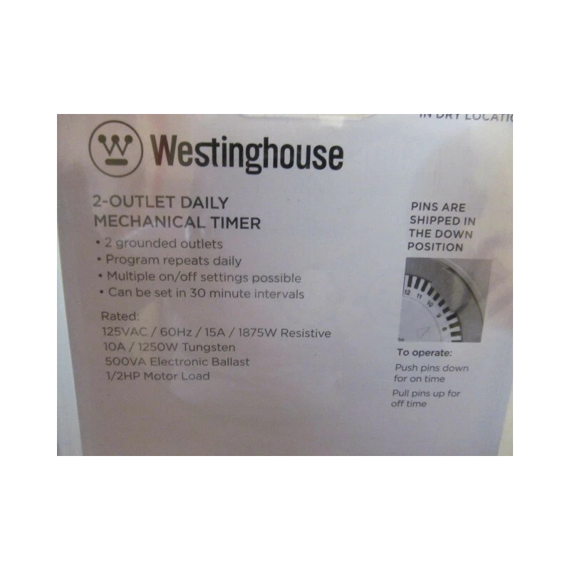 Westinghouse 24 Hour Daily Mechanical Indoor Timer