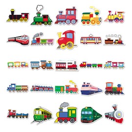 50PCS Train Stickers Waterproof Vinyl Water Bottle Decal Laptop Mobile Phone Skateboard Guitar Scrapbook Bicycle Bumper Luggage Motorcycle DIY Birthday Gifts and Decorations for Children and Teenagers