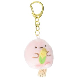 MF12801 Sumikko Gurashi Shirokuma and Other Corn Soup Mini Hanging Stuffed Toy Tapioka (Pink)