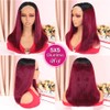 Ailwelia Ombre 99j Burgundy Bob Wig Human Hair For Black