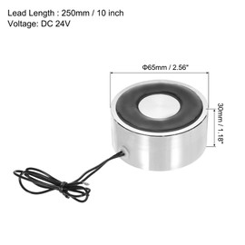 uxcell DC24V 100KG Lift Holding Electromagnet Sucking Disc Electric Lifting Magnet Solenoid