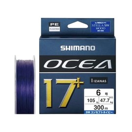 Shimano PE Line, Osia, 17+ PE, 300 m, LD-A71Y, No. 6 (105lb), SW Navy