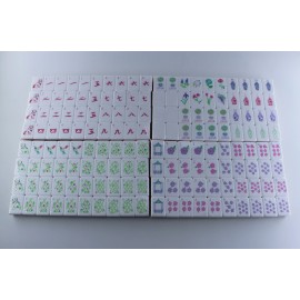 1-1/4" 32mm 4-Layer Engraved American Mahjong Set 160-Tile Lavender Heavyweight Acrylic Hummingbird Garden Boutique SeriesColor: 32mm Light purple tile