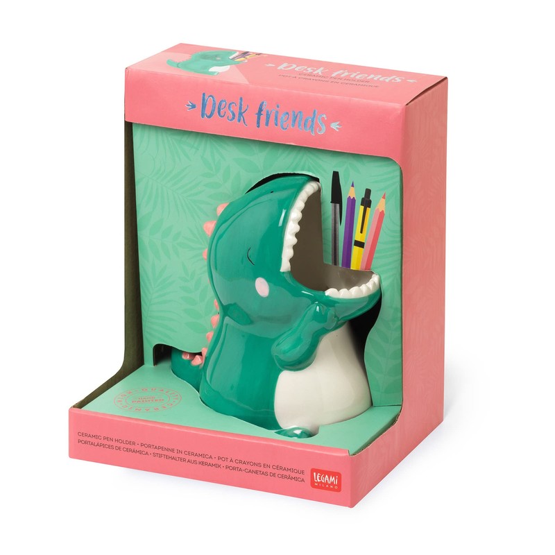 Legami Ceramic Pen Holder, Desk Friends, 12 x 9.7 cm,