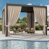 Kimunuk Gazebo Universal Replacement Privacy Curtain,12'X12' Gazebo Outdoor Waterproof Curtains,
