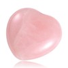 Duoleimi Rose Quartz Heart Worry Stone - 45 mm Rose