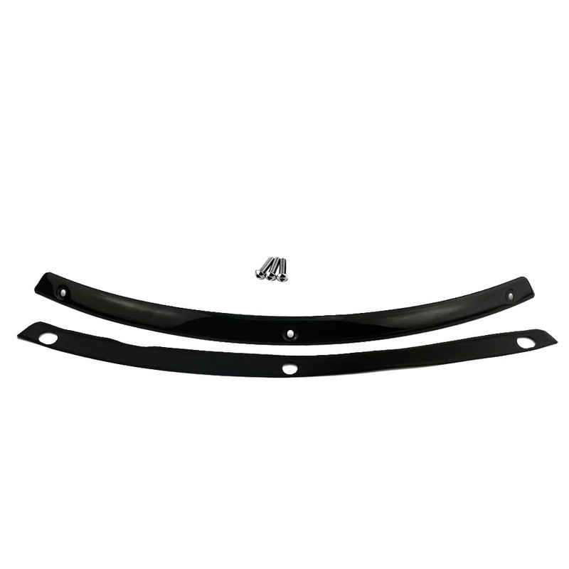 10.5inch Smoke Windshield + Gloss Black Windshield Trim Windscreen Compatible