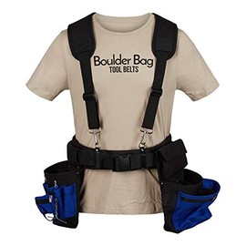 BOULDER BAG 527 Comfort Padded Suspenders. (Tool Belt NOT included) High Tech Padded w/Extreme Support and Comfort for your Tool Belt. Made by Boulder Bag. Made in the USA