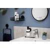 WENKO Static-Loc® Plus Pavia Black Towel Rail, Attachment without Drilling,