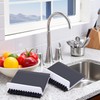 Black Kitchen Sink Squeegee Cleaner Countertop Brush Wiper Vegetable Cleaning