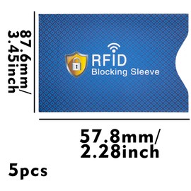 REBECASKYENS 5 Pcs Card Protectors, RFID Card Holder,RFID Blocking Card, Credit Card Holder RFID Blocking 5 Colorsfor Most Credit Cards, Bank Cards, Bank Cards