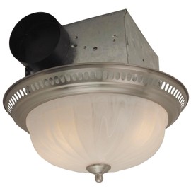 Craftmade TFV70L-DSS Bath Vent Exhaust Fan with Light 70 CFM 3.5 Sone Decibel Stainless Steel