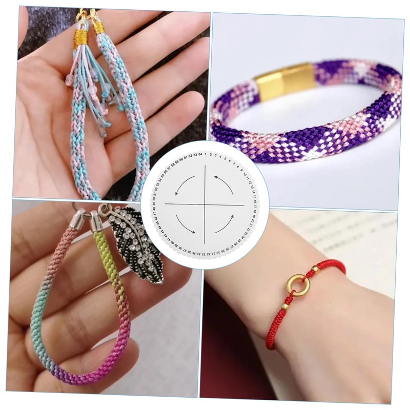 IWOWHERO Kumihimo Braiding Board Slot Thick Braided Disk for Bracelet