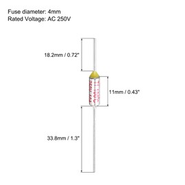 sourcing map 5 Pcs Metal Temperature Thermal Fuse SF100 100C 212F 10A 250V Cutoff Thermal Fuse with 10 Pcs BN1.25 Bare Terminal Butt Connector
