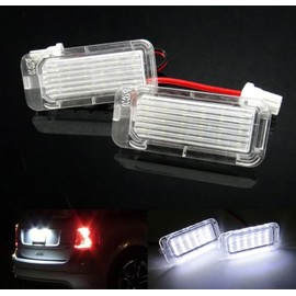 RZGMTSPT 2x LED License Plate Light Tag Lamp Assembly White Compatible with Ford C-Max EcoSport Edge Escape Expedition Explorer Fiesta Fusion
