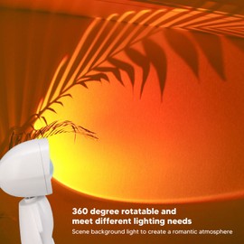 Sunset Lamp Projector, Romantic Astronaut Robot Sunset Lamp Projector, Sun Sunlight Sunset Lamp, Yellow Color Sunset Lights for Bedroom, Live Broadcast, Party, Room Decoration