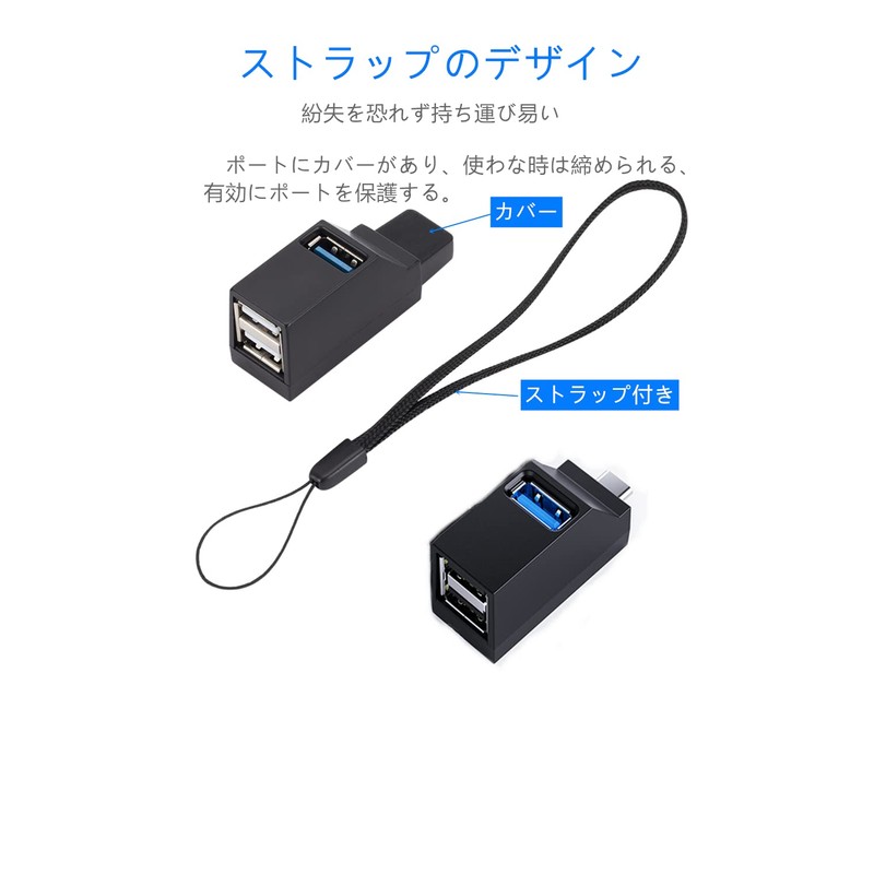 YFFSFDC Type C Hub, 3 Ports, USB3.0 + USB2.0 Combo