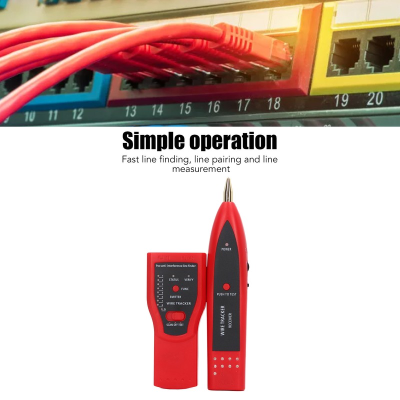 POE Net Cable Wire Tester Multifunctional ABS Regulable Sensitivity Ethernet
