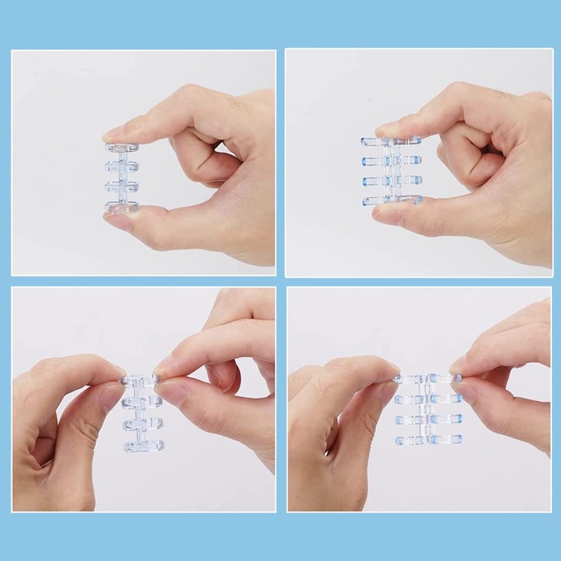 Loose Leaf Binder Rings, 12 Pieces, 6 Colors, 4 Hole