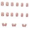 [ALLEVG] Nail Tips, 24 Pieces, Short 3D, Fall & Winter,