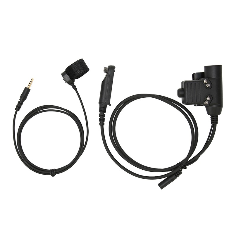 U94 PTT Adapter Cable Walkie Talkie Headset Adapter with Key