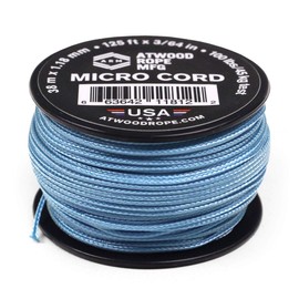 Atwood Rope MFG Tactical Nylon/Polyester Micro Utility Cord 1.18mm X 125ft Reusable Spool | Fishing Gear, Jewelry Making, Camping Accessories (Carolina)