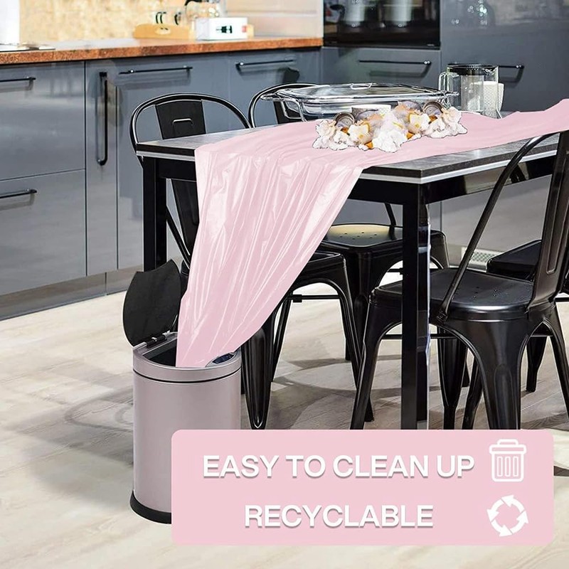 aoozleny Premium Disposable Plastic Tablecloth (54 x 72 inches), Decorative