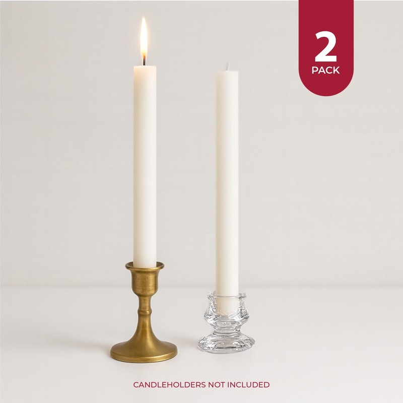 Biedermann & Sons 2 Pack Tall Taper Candles - Unscented