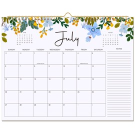 2025-2026 Wall Calendar, Gimoner Calendar 2025, 18 Months Calendar Runs From July 2025 - December 2026, 15" x 12", Twin-Wire Binding, Hanging Hook, Floral Design
