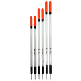 ZWIM Fishing - 6 Pack of LOADED Waggler Floats Classic Clear Crystal with Hi-Viz Red Tips (13cm to 23cm) - For Most types of Coarse Fishing [21-0007]