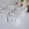 25 White Sage Green 3x3 in Floral Printed Square Gift