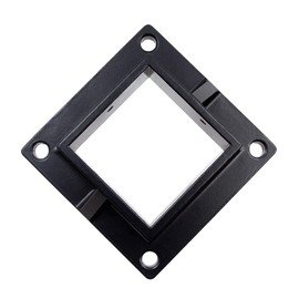 Plum Fittings Floor Flange for 3" Square x 3" Square Aluminum Fence Posts - Deck Mount (Black)