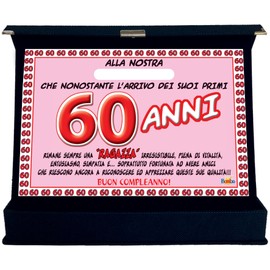 Italian Language Plaque for Birthday Musical 60 Years Girlfriend