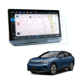 BIXUAN Pack of 2 12.9 Inch Compatible with VW Golf 8.5 Tiguan 3 Passat B9 ID.4 ID.5 Cupra Formentor Born Leon 2024 2025 Navigation Protective Film 9H Scratch-Resistant GPS Screen Protector Navigation