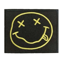 Unbranded NIRVANA IRON ON PATCH smiley face logo punk rock foo fighters grunge kurt cobain