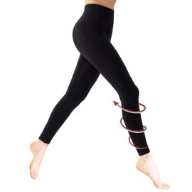 AG ALPHAGOGO Persephone High Waisted Yoga Pants for Women, Seamless Thermal Comfort Leggings with Graphene Fabric (US Size: 0-16) Black