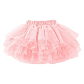Colorful Childhood Falda tutú para bebé y niña, 6 Capas, tutús de Tul 1-8T, Rosado, 2-3T, KS0A012
