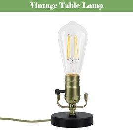 Baocuz Lamp kit with 12 Feet Cord for DIY lamp and Table Lamp，3 Way Lamp Socket Repair Or Rewire The Vintage Lighting Fixtures,Antique Brass Lamp Kits for Do It Yourself (2 Pack)