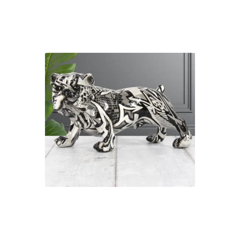 Lesser & Pavey Monochrome graffiti art design standing English Bulldog