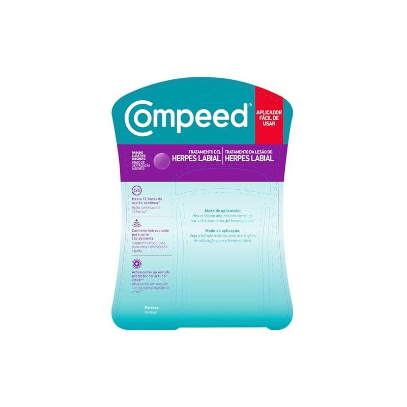 Compeed 15 Adesivos Tratamento Lesao Lábios Herpes Labial