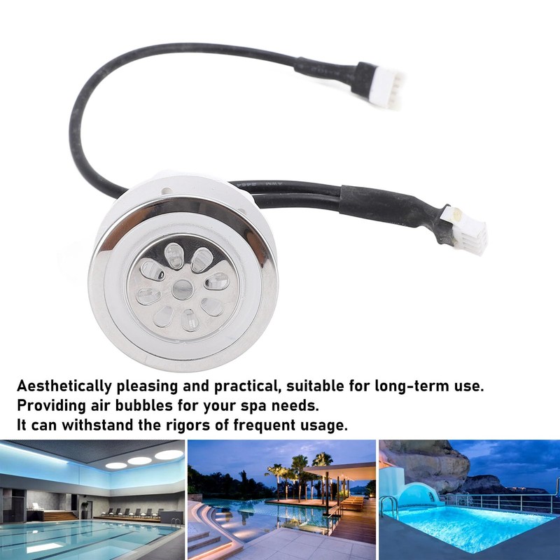 Yunir Spa Bathroom Accessory,RGB 9 Hole Air Jet Air Nozzle