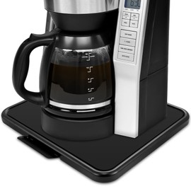 Kitchen Appliance Sliding Tray,Coffee Maker Rolling Tray Under Cabinet Appliance Organizer Toaster Blender Air Fryer Stand Mixer Countertop Storage Moving Slider (Steel, 13.8"W x 11"D)