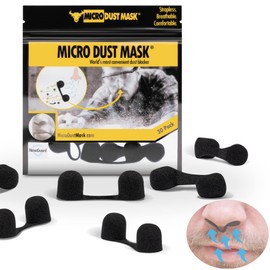 MICRO DUST MASK - Dust Blocker Nose Filter - Dust Mask for Nose - Disposable Personal Protective Nose Mask Nasal Filter - Breathable for Woodworking, Lawn Mowing, Minor Construction - 30 Pack