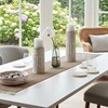 HANLANXUE 4 Pcs 4 inches Beige Travertine Coasters with Holder