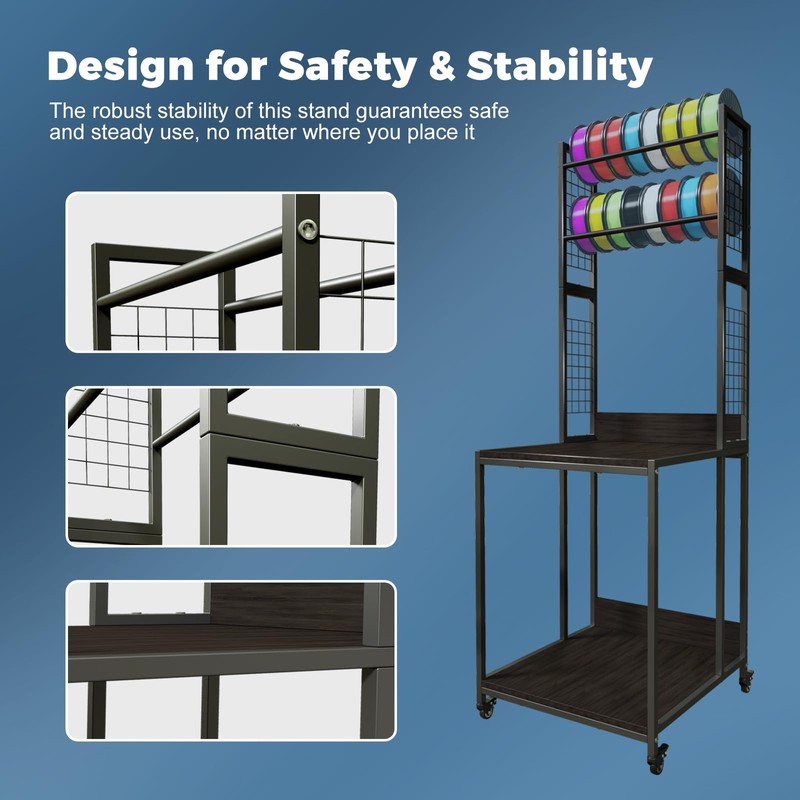 ARTINRACK 3D Printer Stand with Double Layer 3D Printer Filament