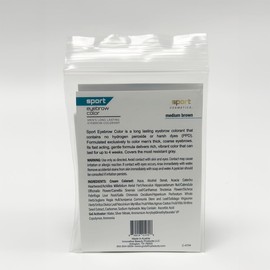 Sport Eyebrow Colorant, Men's Long Lasting Treatment to Cover Gray Brow Hairs, Medium Brown